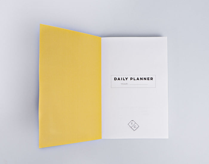 The Completist Flora Undated Daily Planner shown from another angle.