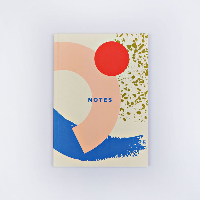 The Completist Memphis Brush A5 Lay Flat Notebook - The Journal Shop