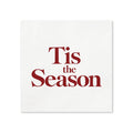 Tis the Season Christmas Cocktail Napkins, 50-Pack, 3-ply, Christmas Party & Dinner Decor Napkins