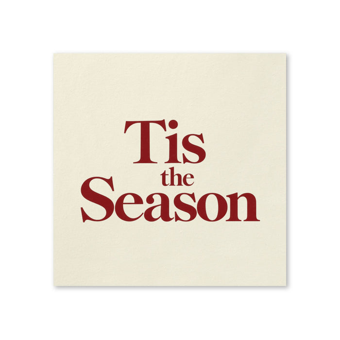 Tis the Season Christmas Cocktail Napkins, 50-Pack, 3-ply, Christmas Party & Dinner Decor Napkins