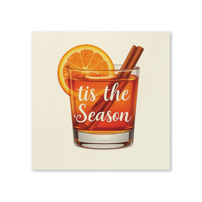 Tis The Season Fall Cocktail Napkins, 50-Pack, 3-ply, Fall Time Party Napkins