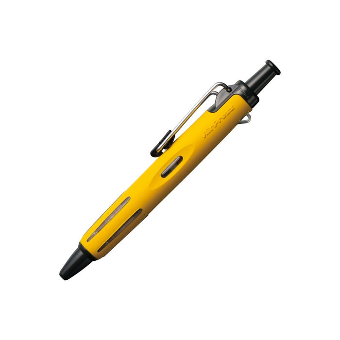 Tombow AirPress Oil Ballpoint Pen – Yellow, shown from the front.