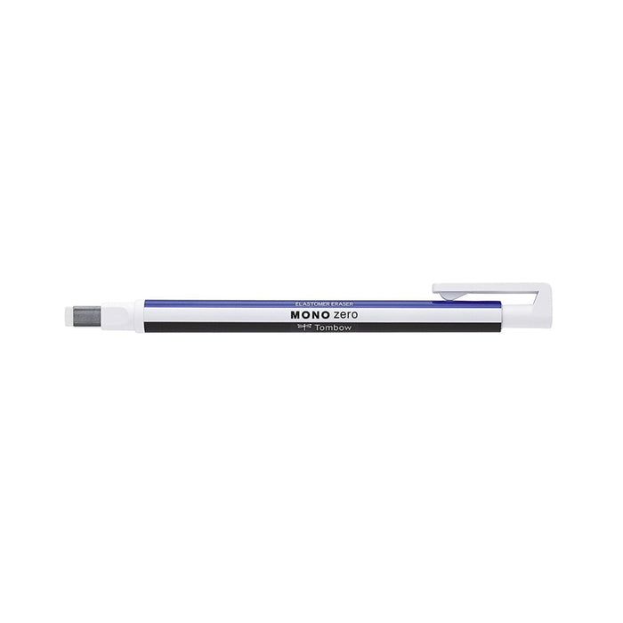 Stripe Tombow MONO Zero square retractable eraser with precision 2.5 × 5mm tip.