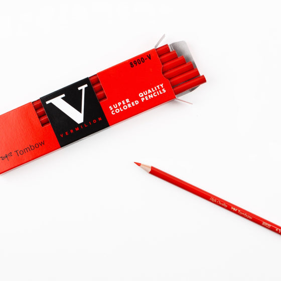 Tombow VP Vermillion Red Lead – Box of 12, detail view of the design.