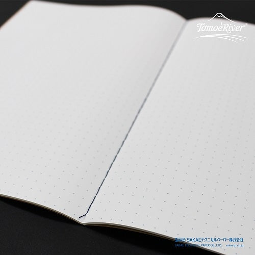 Tomoe River Sanzen Paper A5 Stitch Notebook, shown from another angle.