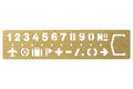 Traveler's Company BRASS Stencil Bookmark -- Numbers - The Journal Shop