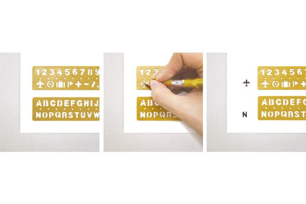 Traveler's Company BRASS Stencil Bookmark -- Numbers - The Journal Shop