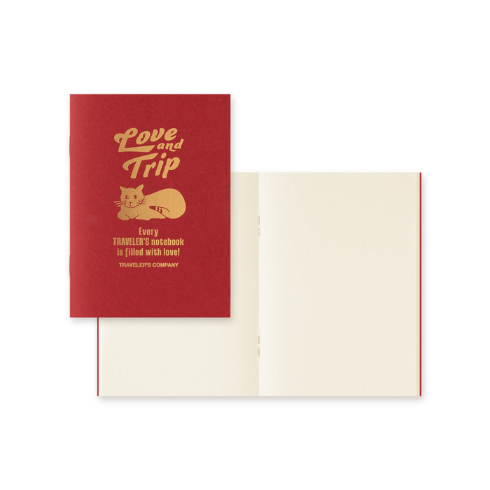 TRAVELER'S Company Notebook Love & Trip Passport Size Refill, shown in full.