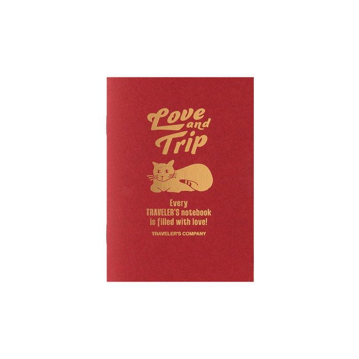 TRAVELER'S Company Notebook Love & Trip Passport Size Refill, close-up view.