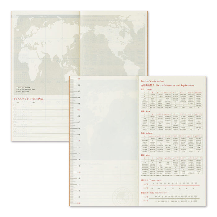 Traveler's Notebook 2026 Monthly Diary Refill – Regular Size, detail view of the design.
