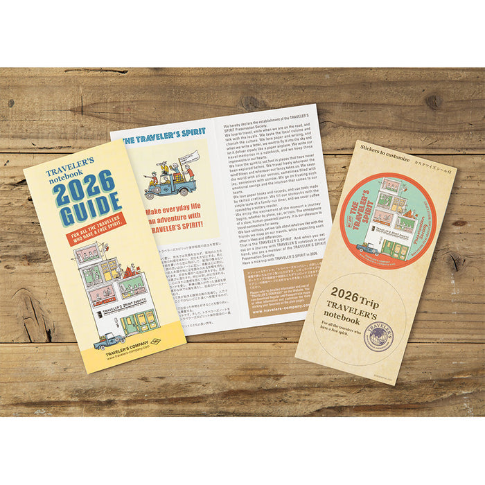 Traveler's Notebook 2026 Monthly Diary Refill – Regular Size, close-up view.