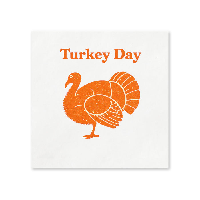 Turkey Day Thanksgiving Cocktail Napkins, 50-Pack, 3-ply, Turkey Party Napkins