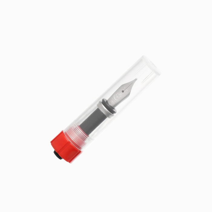 TWSBI Diamond Mini nib set stored in clear protective tube with red end cap.
