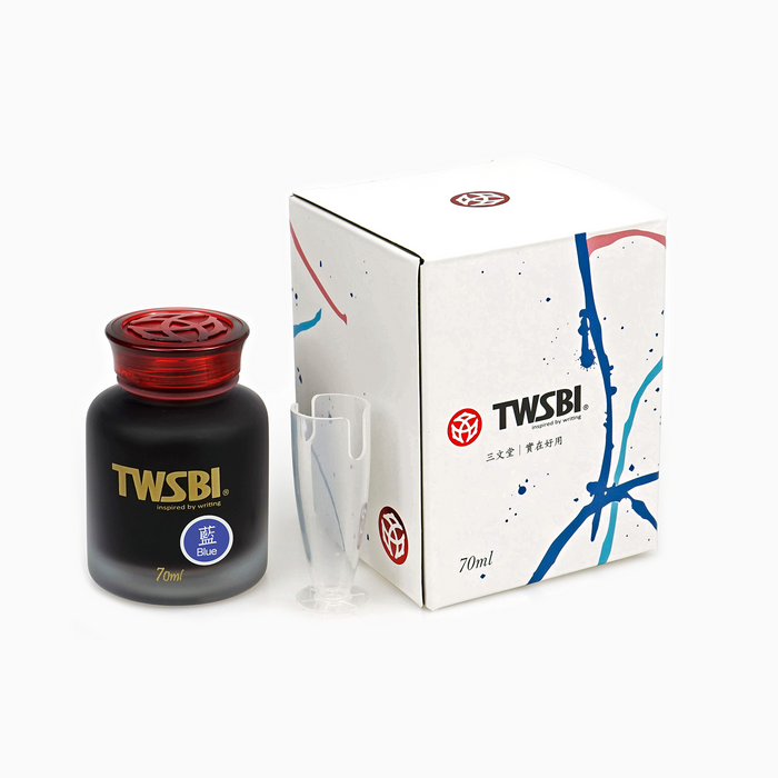 TWSBI fountain pen ink 70ml bottle shown with original packaging box.