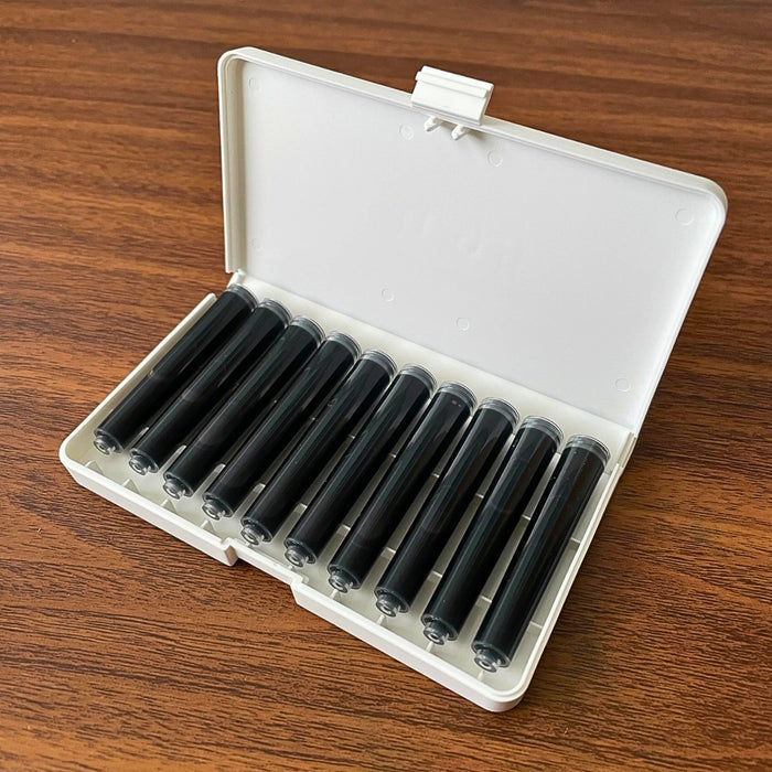 Open case showing TWSBI fountain pen ink cartridges 10-piece set.
