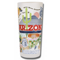 University of Arizona Collegiate Frosted Glass Tumbler