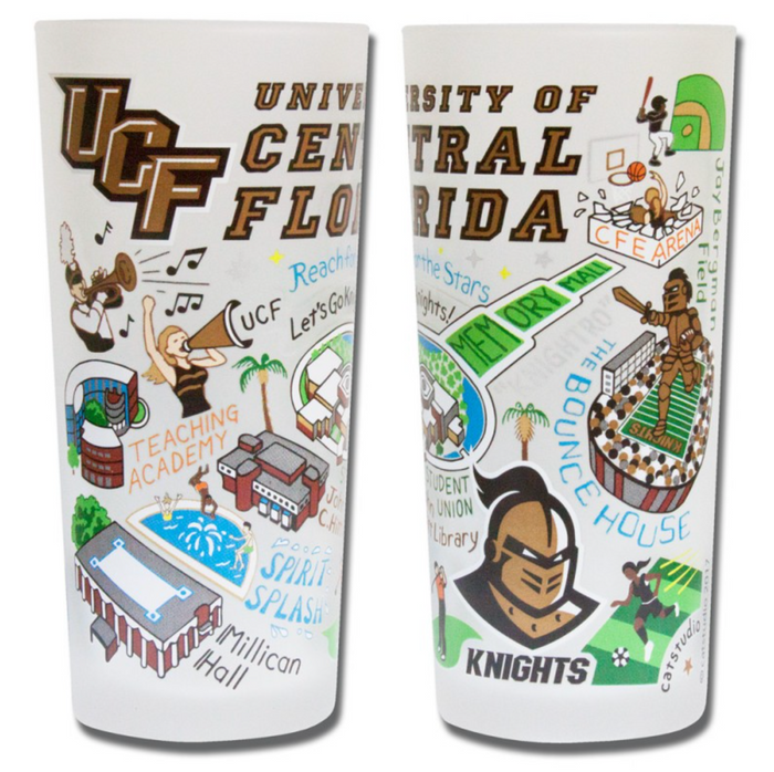 University of Central Florida Collegiate Frosted Glass Tumbler