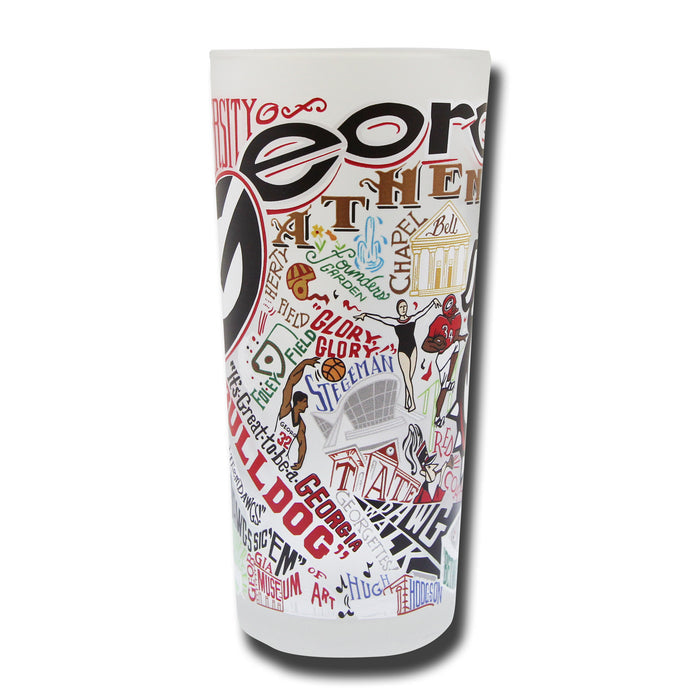 University of Georgia Collegiate Frosted Glass Tumbler