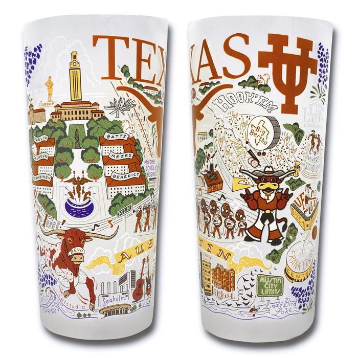 University of Texas Collegiate Frosted Glass Tumbler