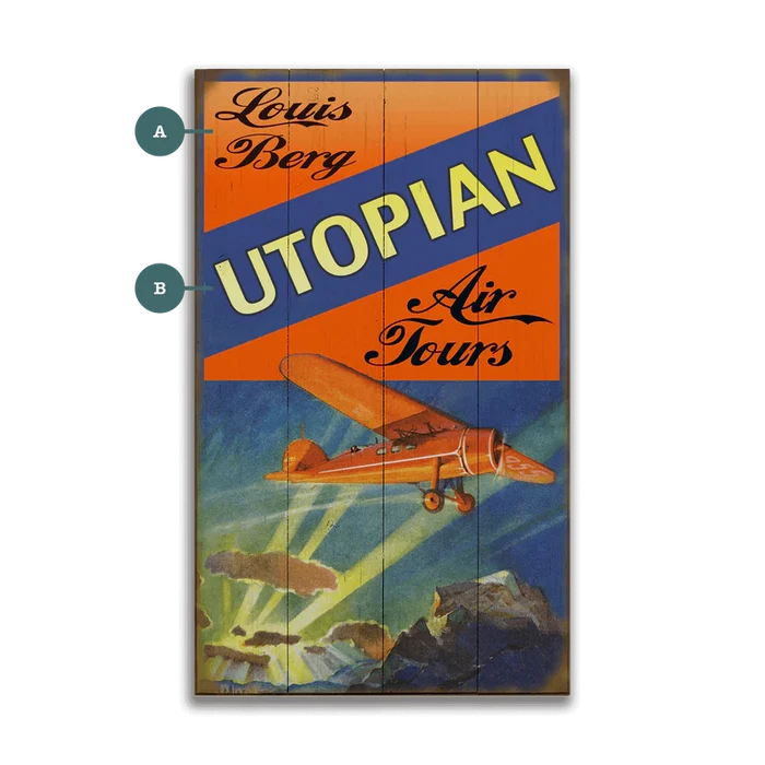 Utopian Air Tours Custom Sign