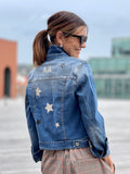 Chaqueta vaquera "Rock Star" de denim con glitter
