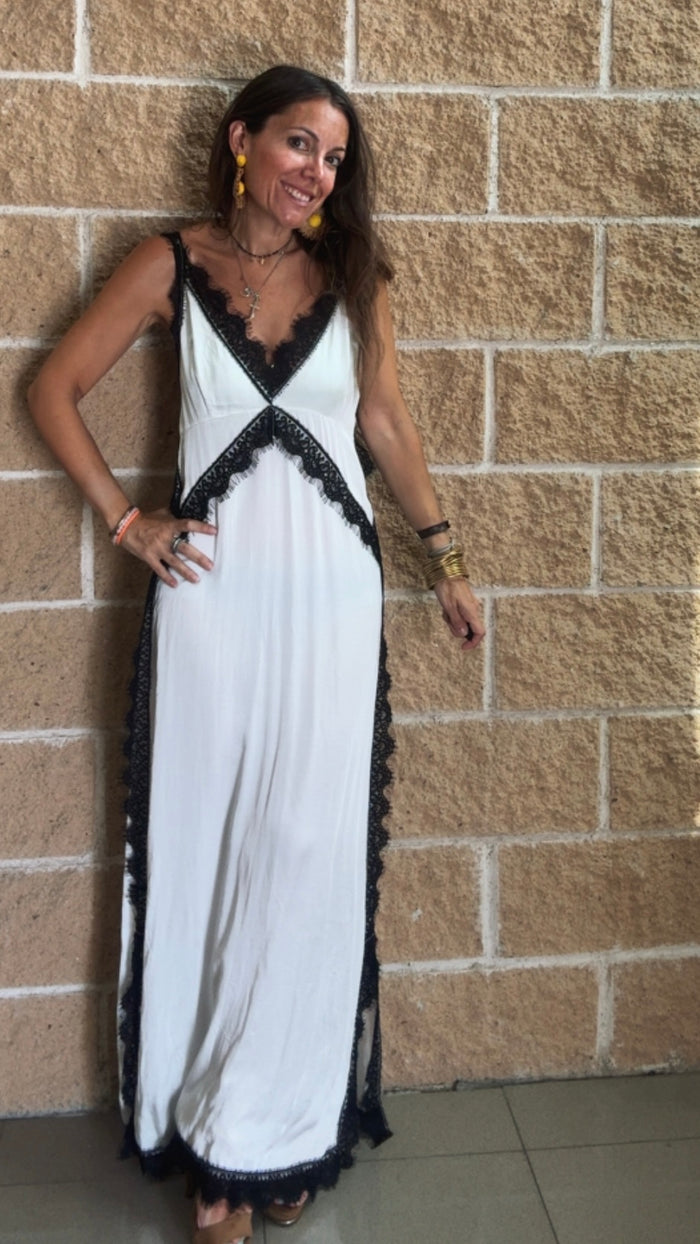 Vestido lencero "sexi summer" de seda, detalle