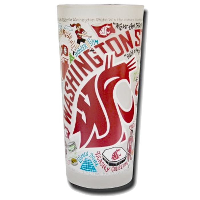 Washington State University Collegiate Frosted Glass Tumbler