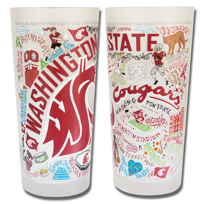 Washington State University Collegiate Frosted Glass Tumbler