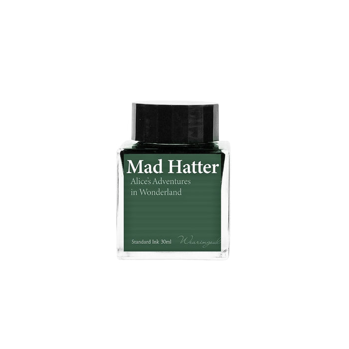 Wearingeul Alice in Wonderland Mad Hatter fountain pen ink bottle 30ml in deep green.