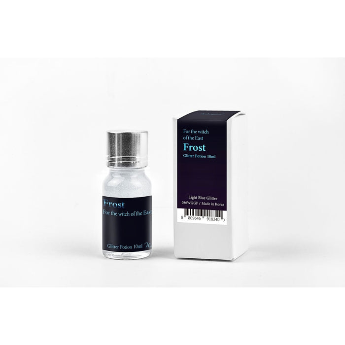 Frost - Wearingeul Becoming Witch Glitter Potion dark teal ink bottle with presentation box.