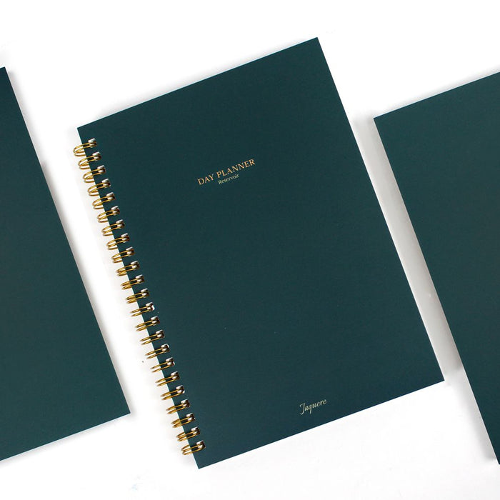 Wearingeul Daily A5 soft cover planner shown partially open highlighting binding and pages.
