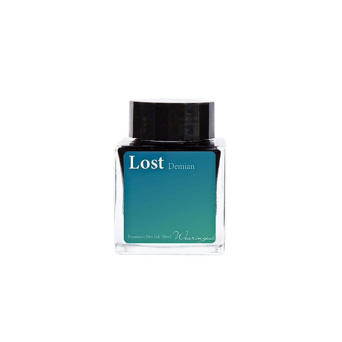 Wearingeul Demian Literature Lost fountain pen ink bottle 30ml in deep teal glass.
