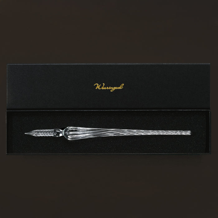 Wearingeul glass pen presented in branded packaging box.