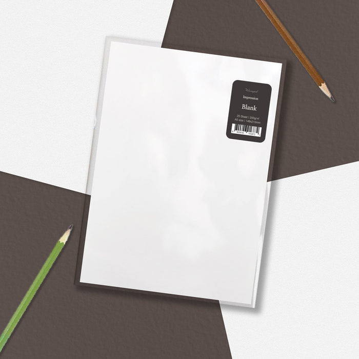 A5 - Wearingeul Impression Paper loose sheets arranged with pencils and paper.