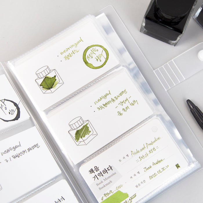Packaged Wearingeul ink transparent card binder with accessories.