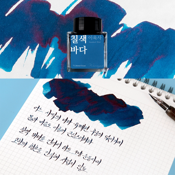 Wearingeul Lee Yuk Sa Literature Fountain Pen Ink – 30ml, detail view of the design.
