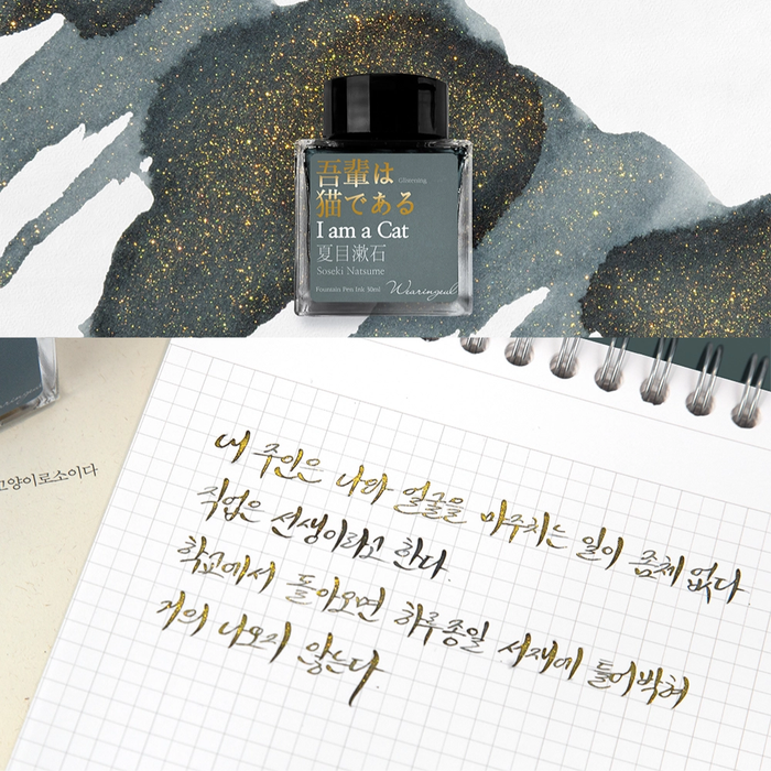 Wearingeul Natsume Soseki Literature Fountain Pen Ink 30ml, shown from the front.