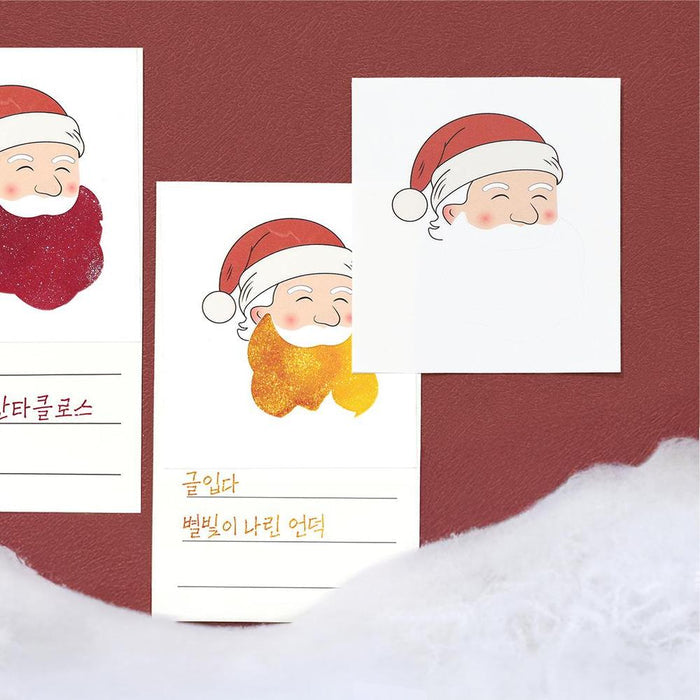 Wearingeul Santa Claus Sticker and Swatch Special Edition set laid out on festive background.