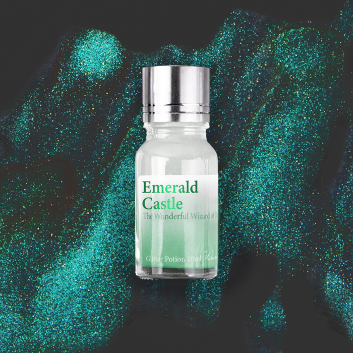 Wearingeul The Wonderful Wizard of Oz Glitter Potions — Ink Additive 10ml, detail view of the design.