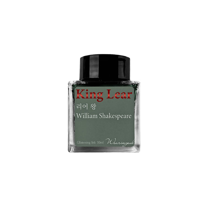 Wearingeul William Shakespeare King Lear fountain pen ink bottle 30ml in dark green.