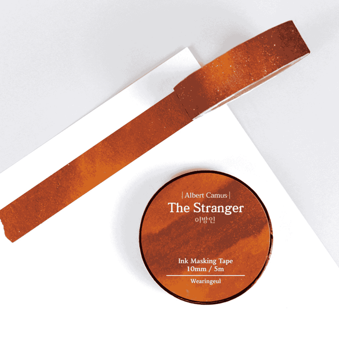 Wearingeul World Literature Ink Masking Tape, shown from the front.