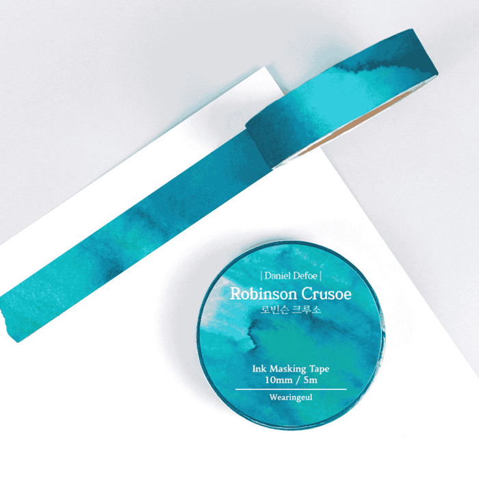 Wearingeul World Literature Ink Masking Tape, detail view of the design.