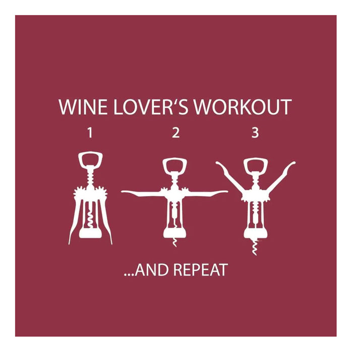 Wine Lover's Workout Cocktail Napkins