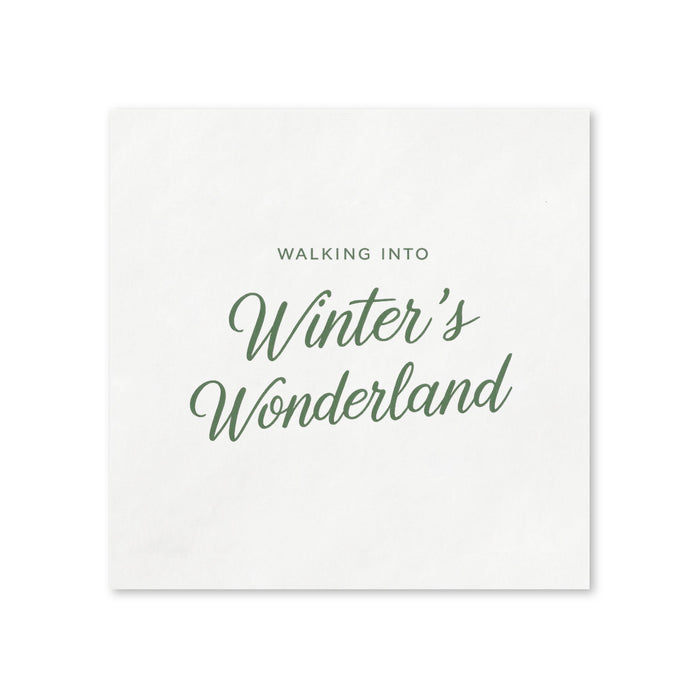 Winter Wonderland Cocktail Napkins, 50-Pack, 3-ply, Elegant Holiday & Party Decor Napkins
