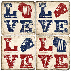 Wisconsin Love Coasters
