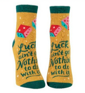 Women's Ankle Socks - Luck Ain't Nothin'