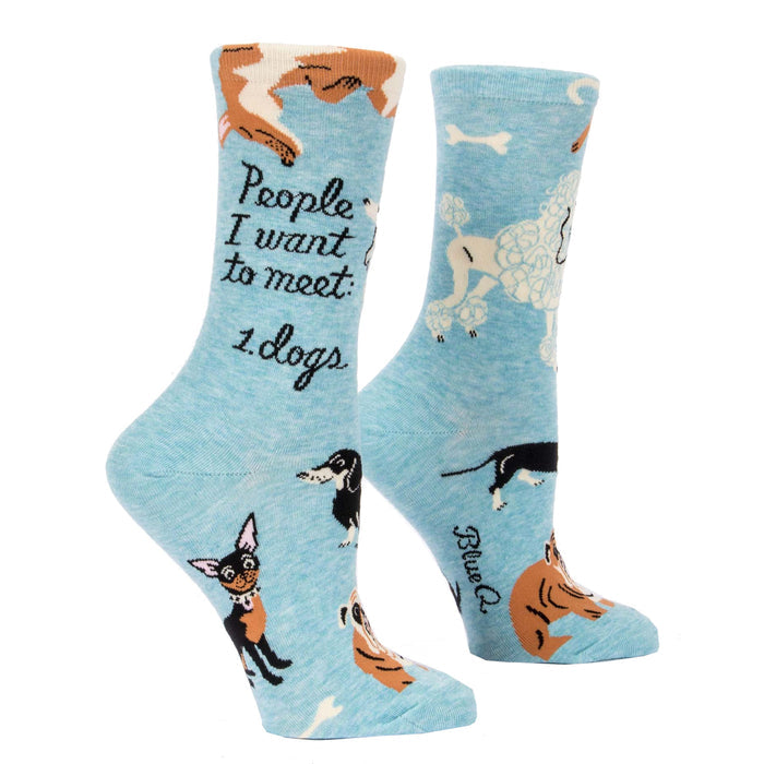 Women's Crew Socks - People I Want to Meet Dogs