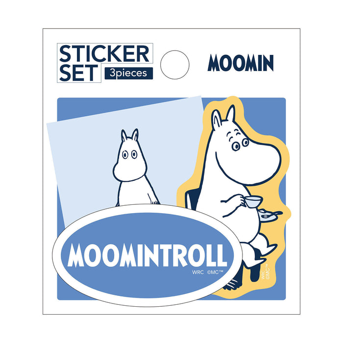 World Craft Moomin sticker set packaging showing Moomintroll character stickers.