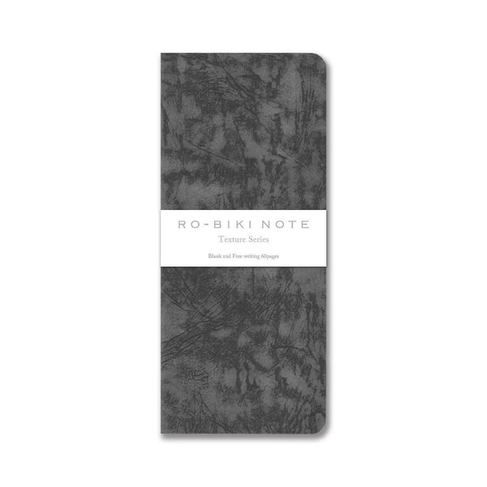 Yamamoto Paper Texture Series RO-BIKI Notebook – Gin-nezu, shown from the front.