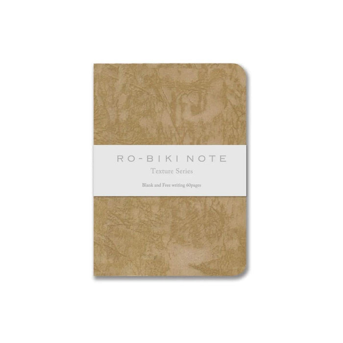 Yamamoto Paper Texture Series RO-BIKI Notebook, Japanese Pocket Size – Fushi-iro, shown from the front.